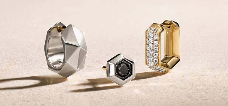 David Yurman mixed metaled earrings