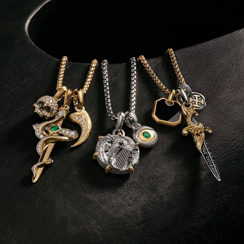 David Yurman amulets for men.
