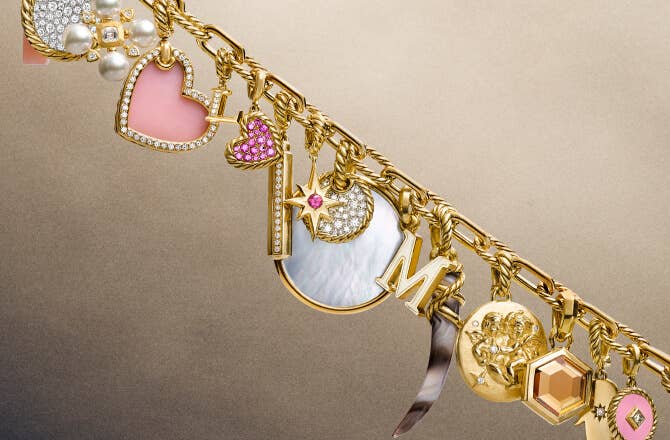 David Yurman Chain with Pendants and Amulets