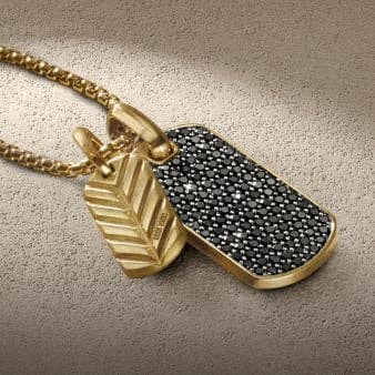 Two David Yurman Chevron tags.