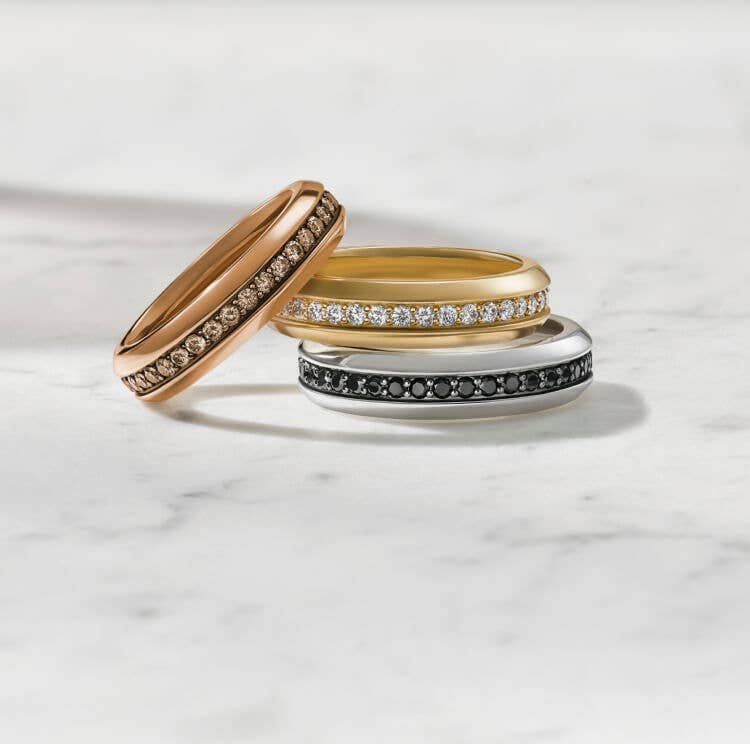 David Yurman's wedding bands for men.