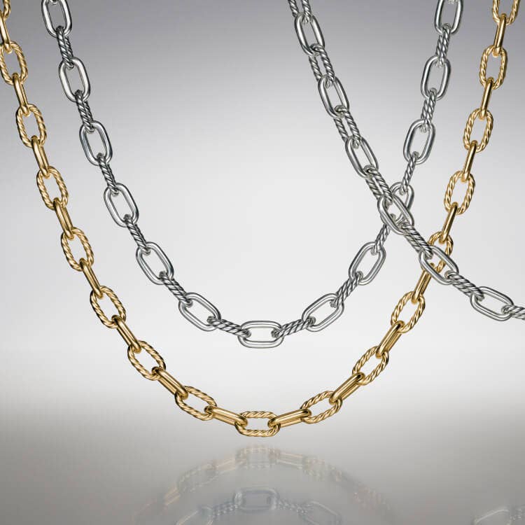 Three David Yurman Madison chains for men.