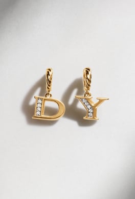 David Yurman women's Initial amulets.