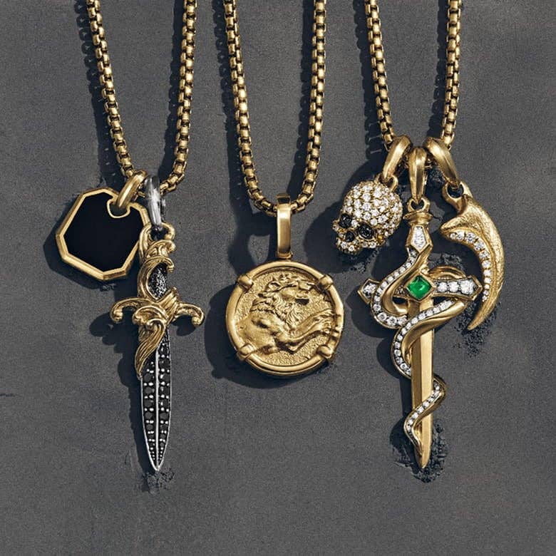 David Yurman amulets for men.