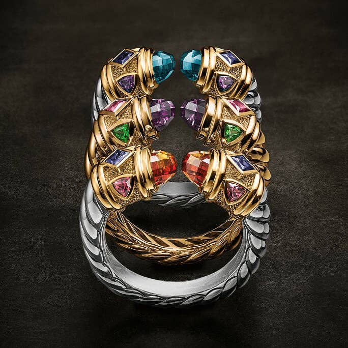 Trois bagues Renaissance de David&nbsp;Yurman.