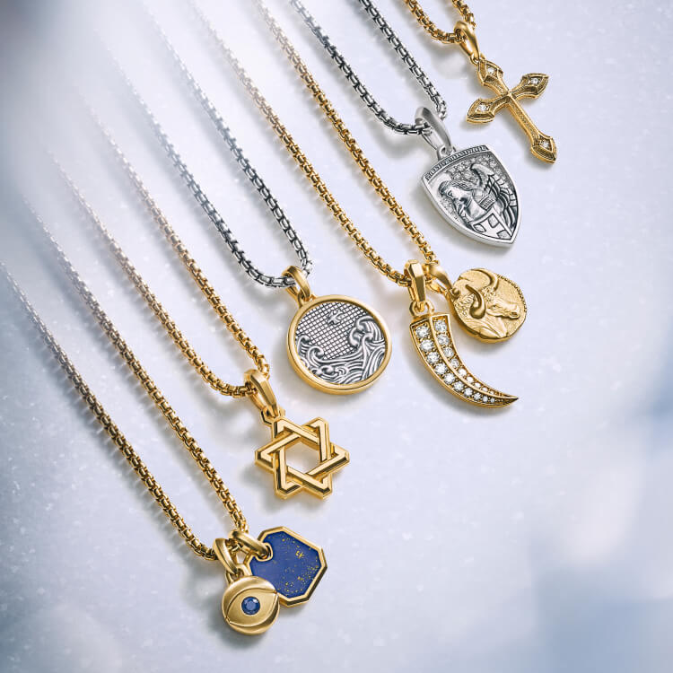 An image of David Yurman amulets.