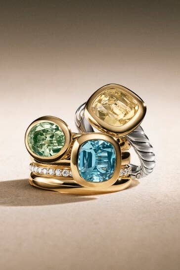 A pair of David Yurman women's rings. 