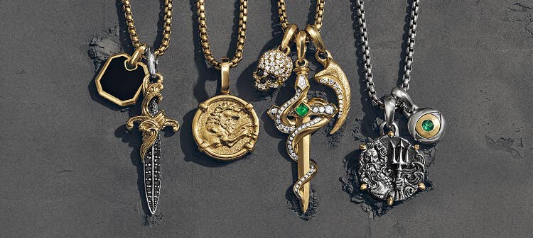 David Yurman amulets for men.