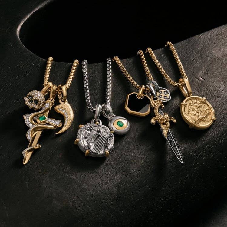 David Yurman amulets for men.