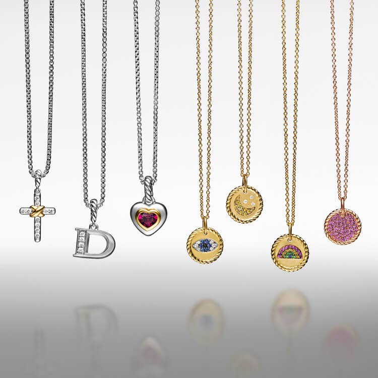 David Yurman Cable Collectible necklaces.