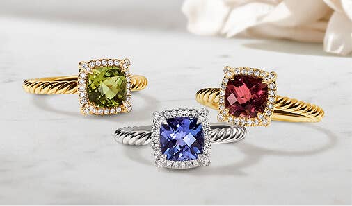 David Yurman vibrant rings.
