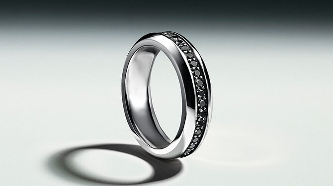 Une alliance David Yurman en or pour homme.