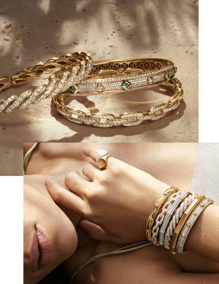 David Yurman Renaissance bracelets.