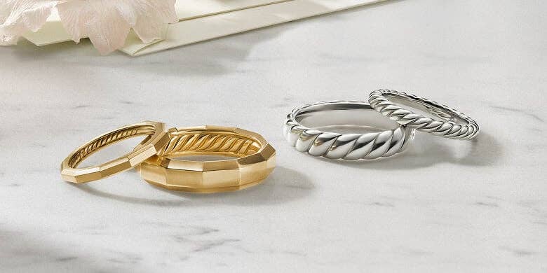 David Yurman wedding bands.