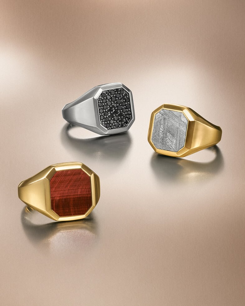 David Yurman Streamline rings.