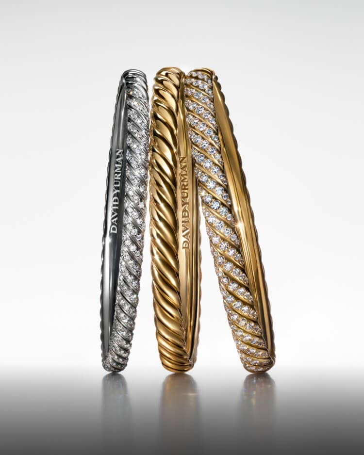 David Yurman's Sculpted Cable collection for women.