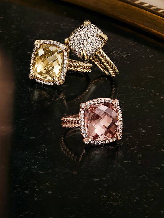 Gift Guide for her - colorful David Yurman rings and stones.