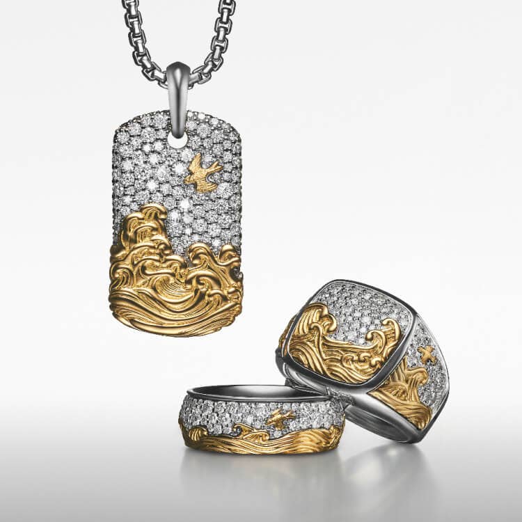 Shop David Yurmans newest designs for men's jewellery.