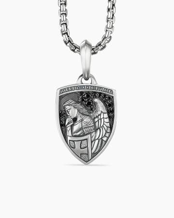 Amulette de Saint-Michel en argent massif, 26 mm