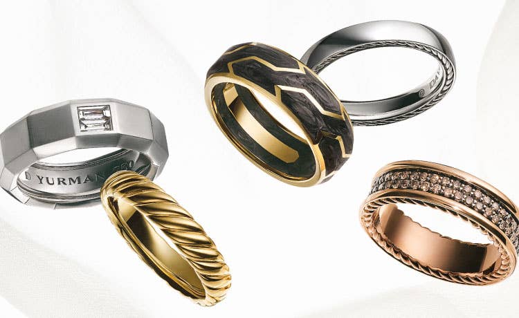 An image of David Yurman men's wedding bands.