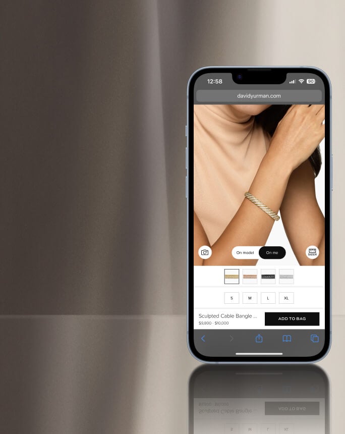 David Yurman virtual try on.
