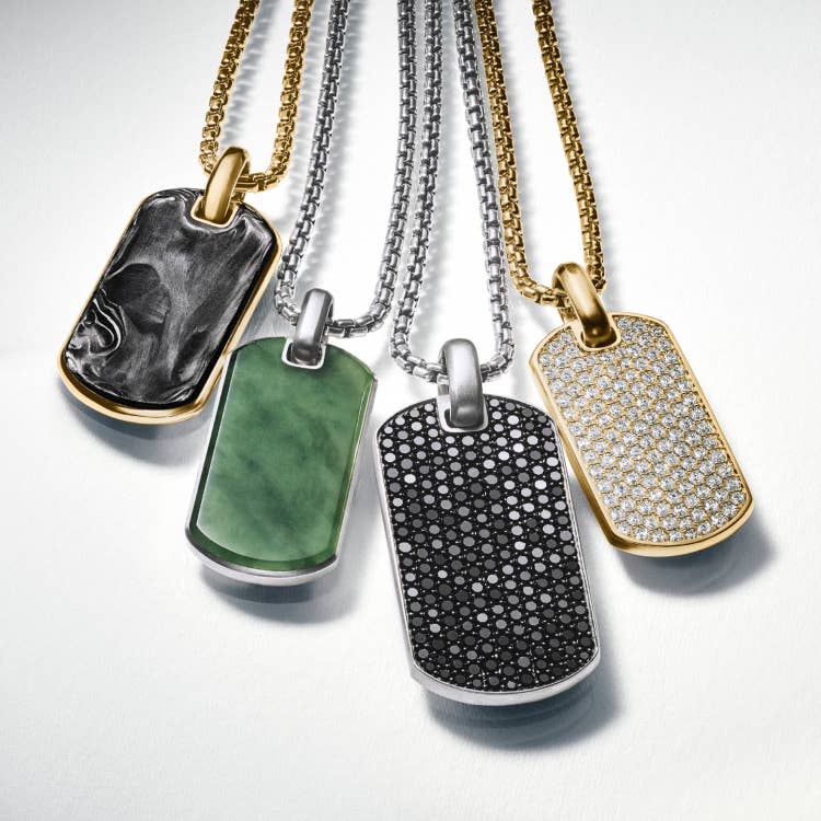An image of four David Yurman tags.