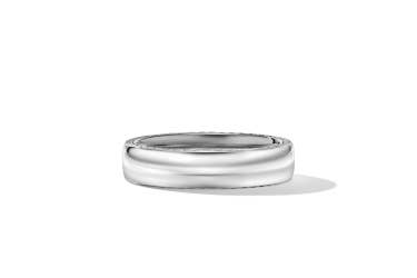 Shop Streamline band ring in 18K white gold.