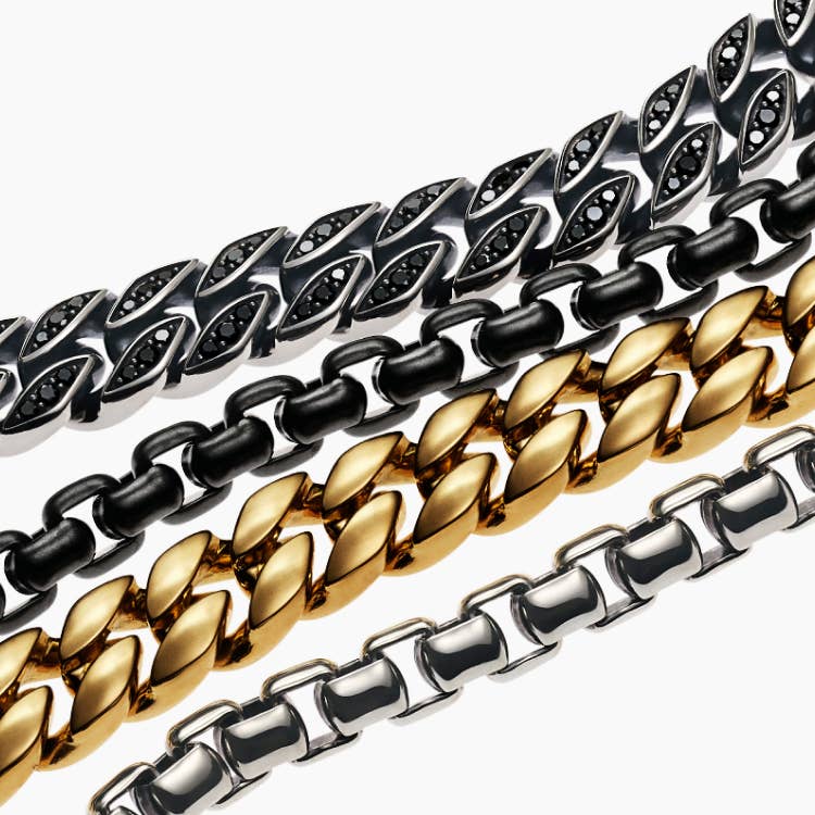 David Yurman men's chains.