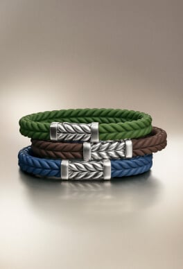 David Yurman Chevron bracelets for men.