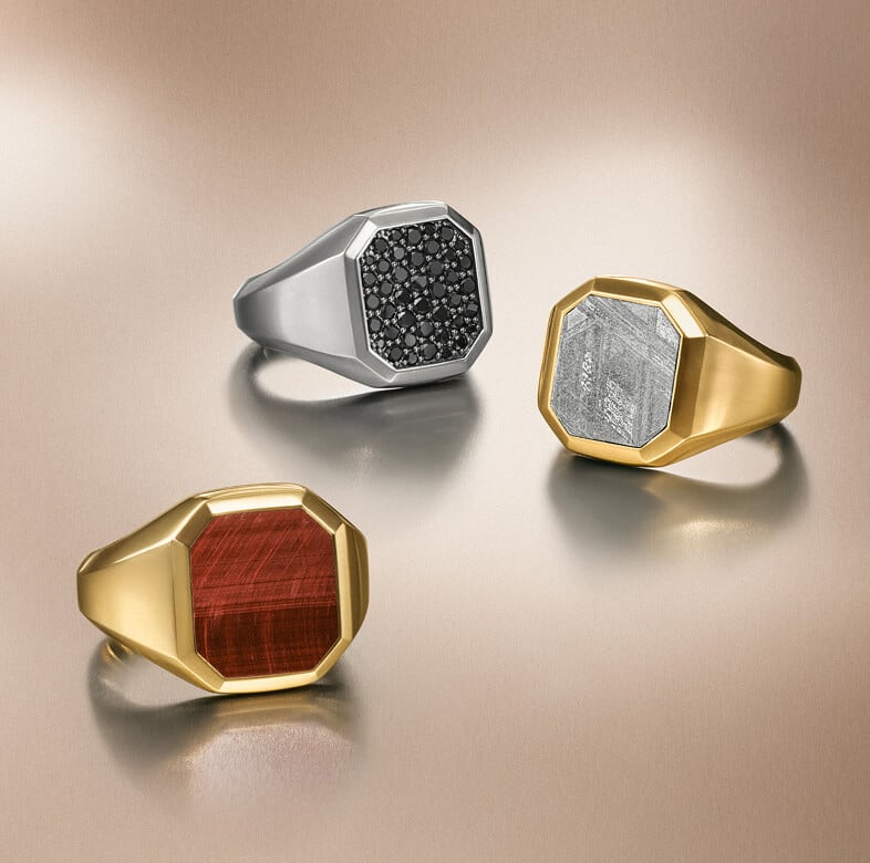 David Yurman Streamline rings.