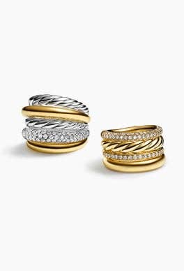 Two David Yurman statement rings.
