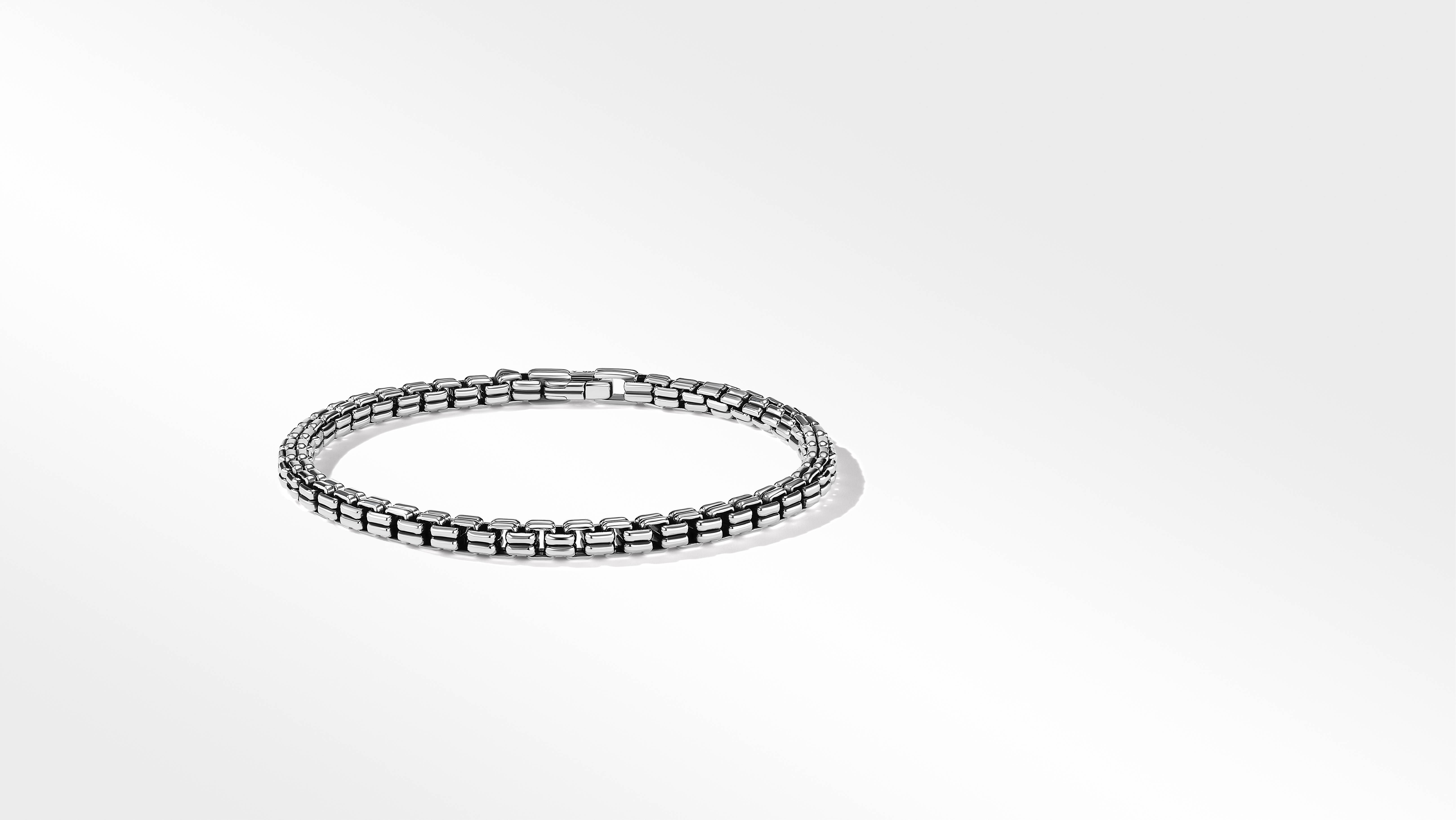 Double Box Chain Bracelet , 4mm