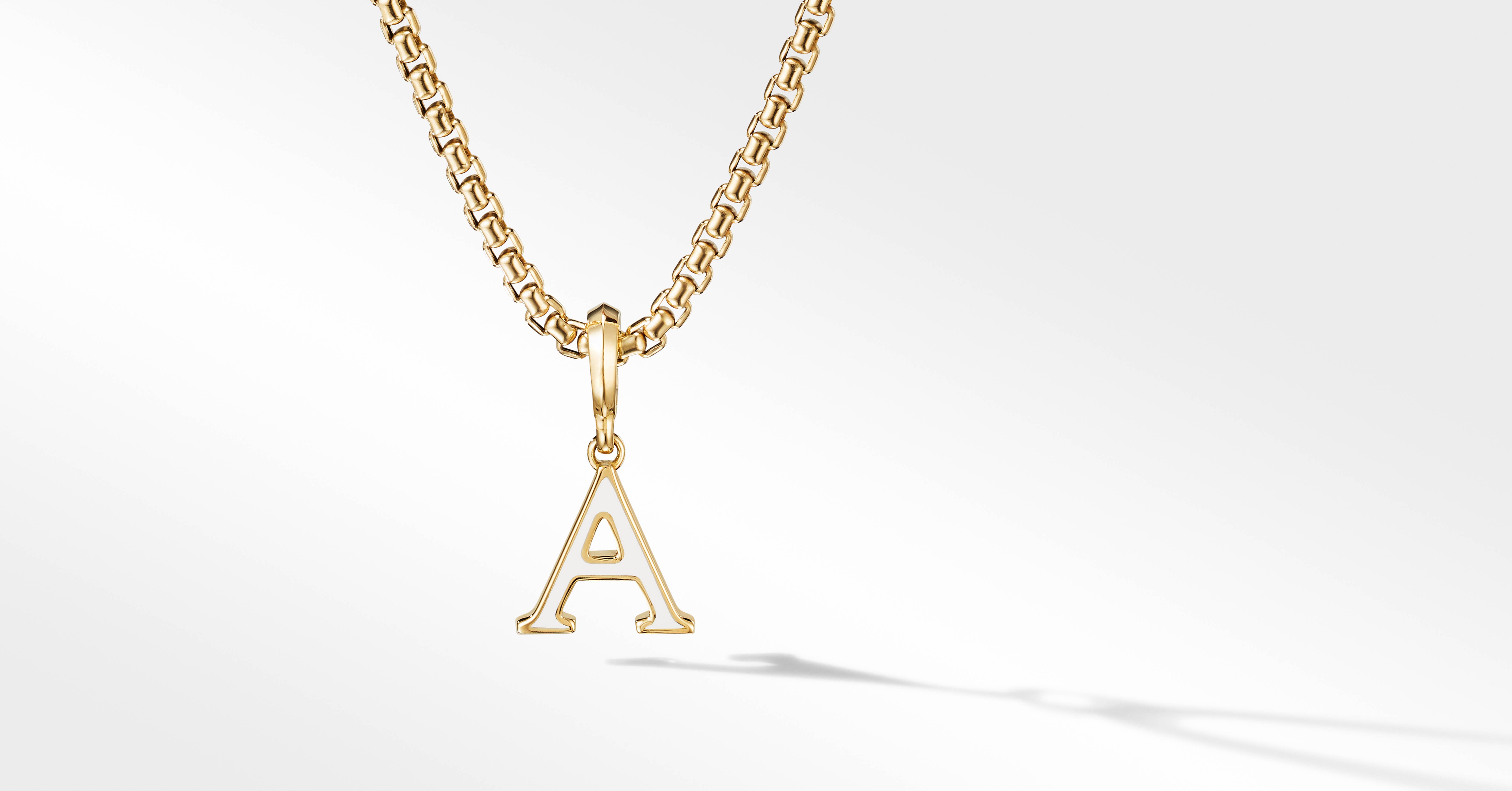 Initial Charm with 18K Yellow Gold 