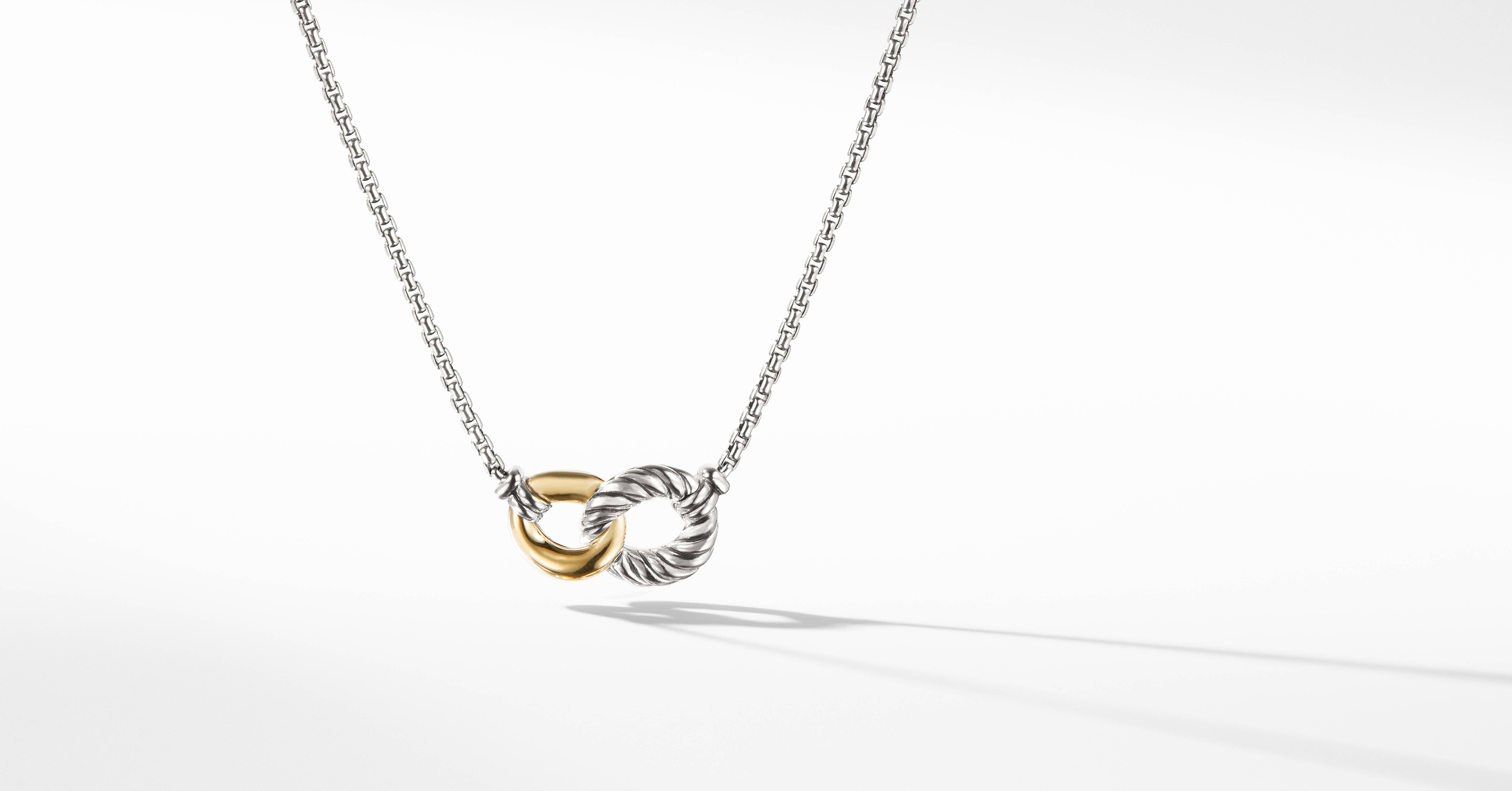 Curb Link Necklace with 18K Yellow Gold 