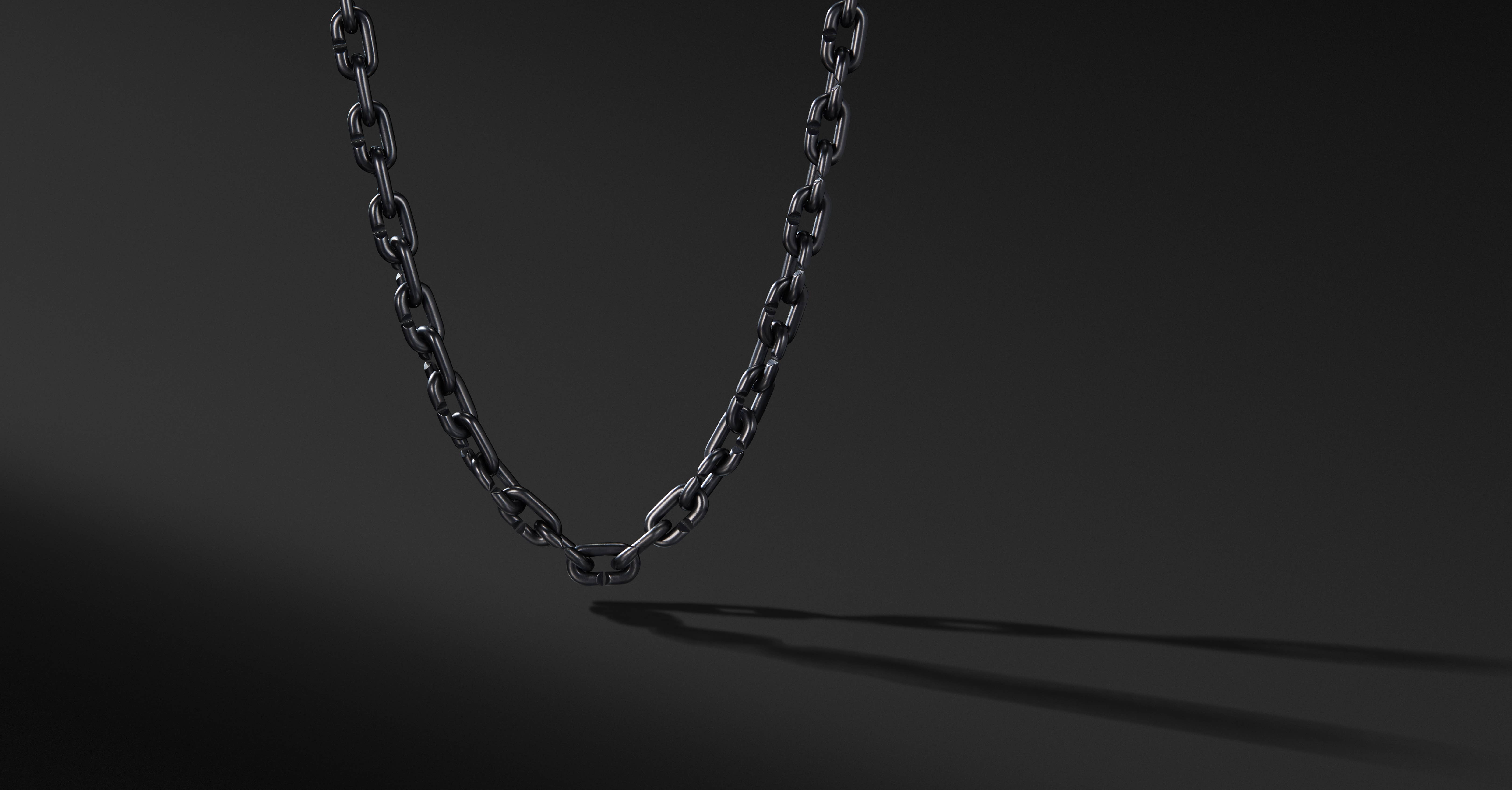 Bold Necklace with Black Titanium 