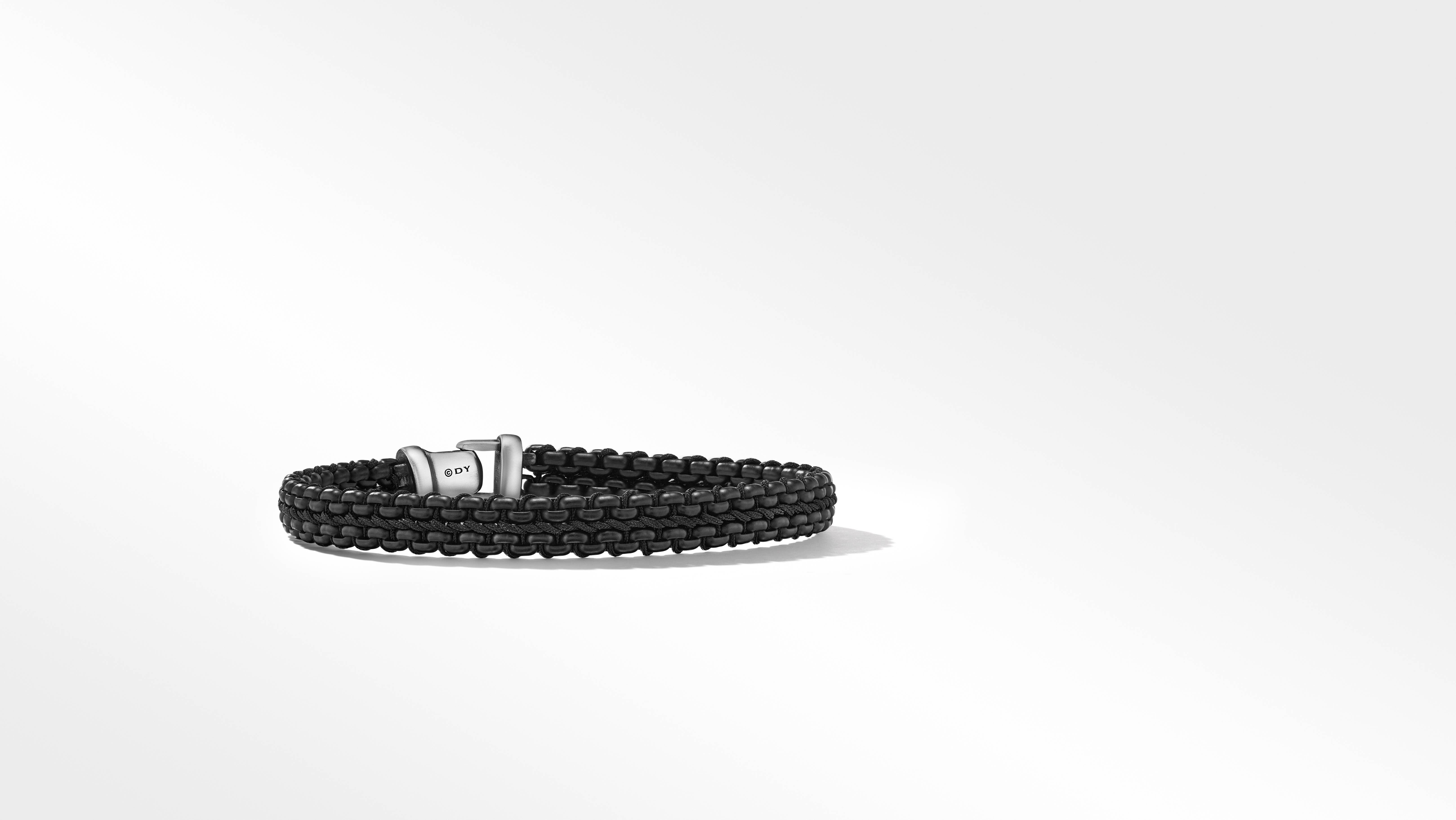 Woven Box Chain Bracelet with Black 