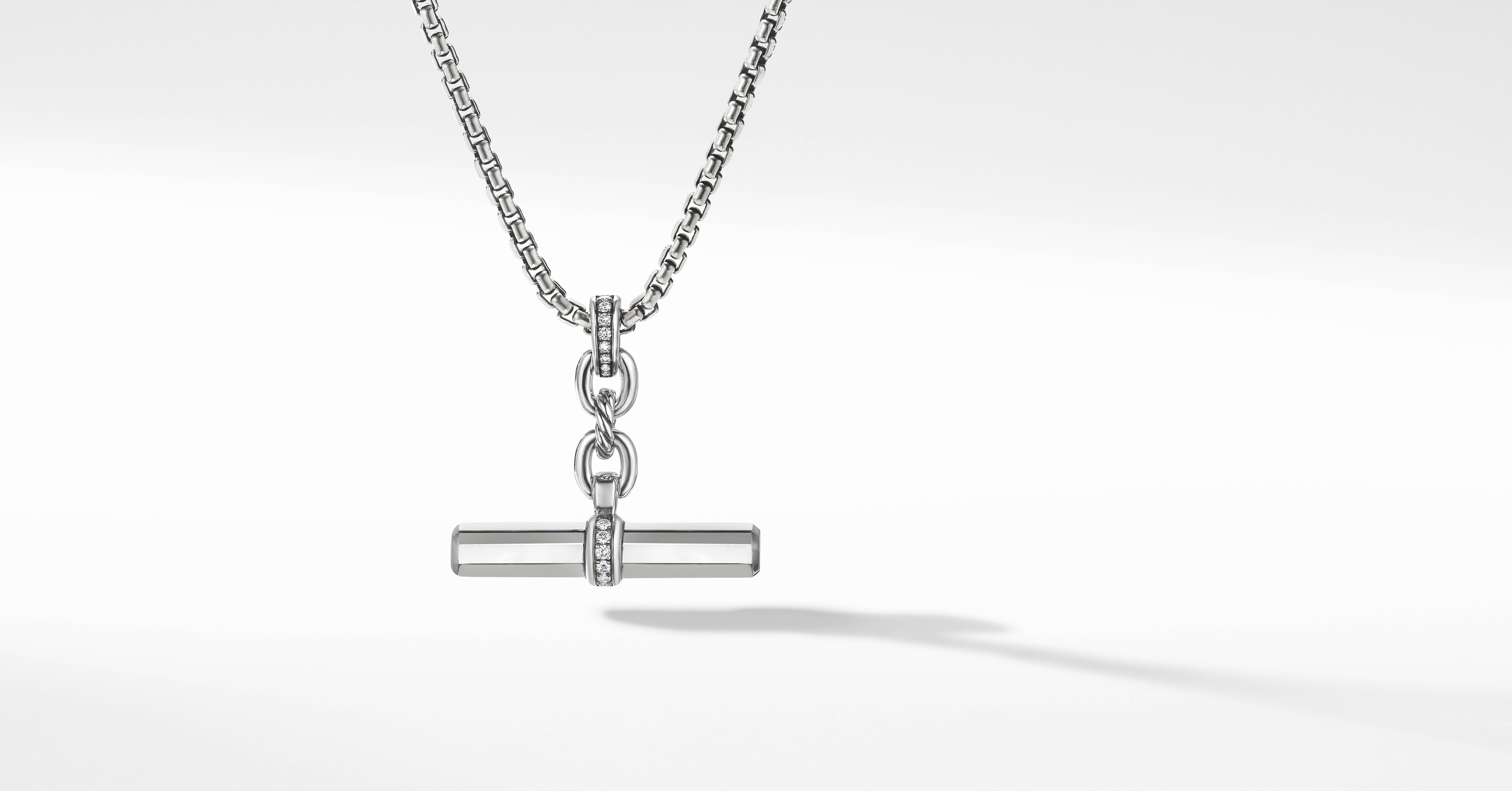 Lexington E/W Barrel Pendant with Pavé 