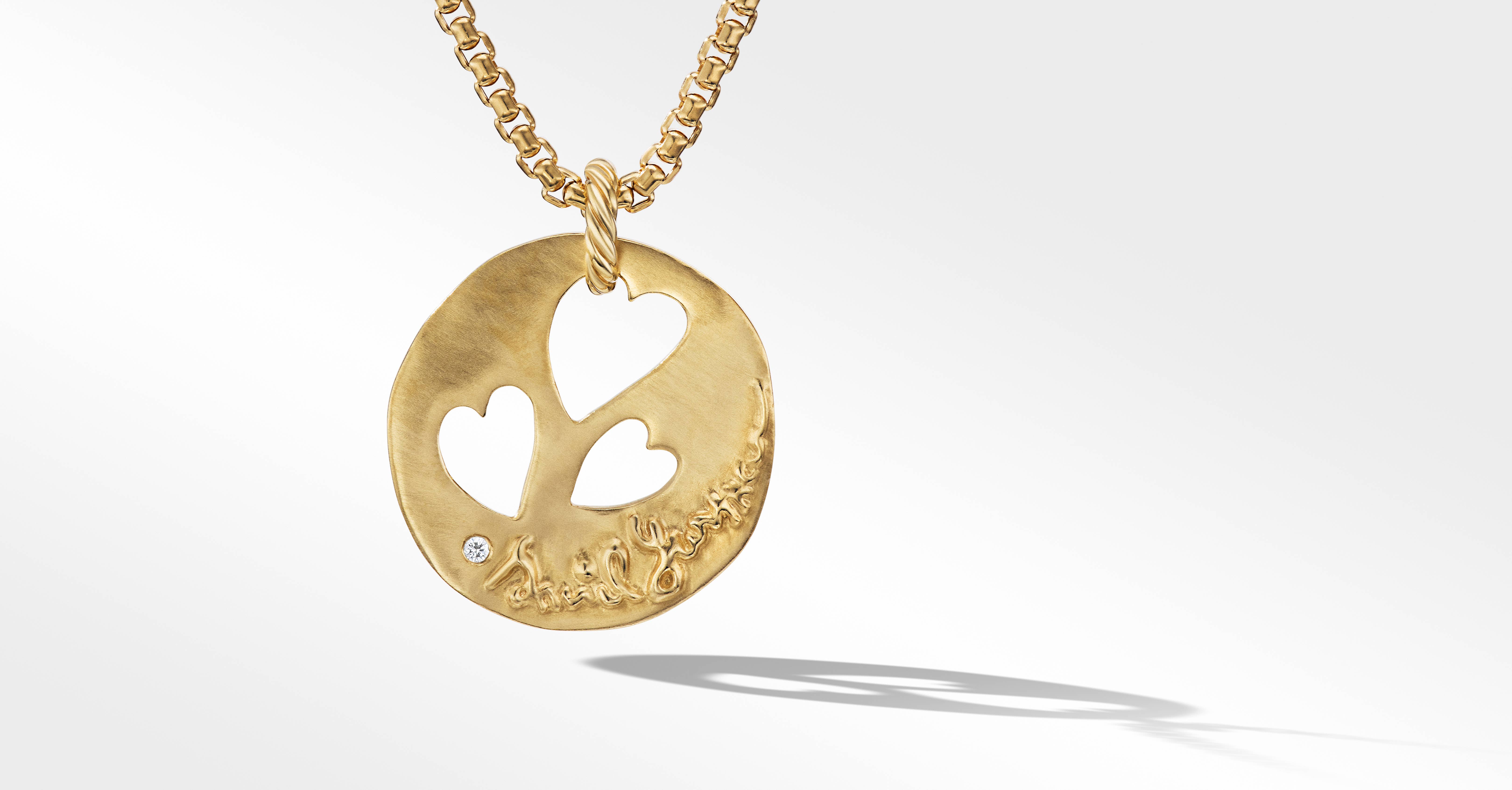DY Elements® Open Hearts Pendant in 18K 