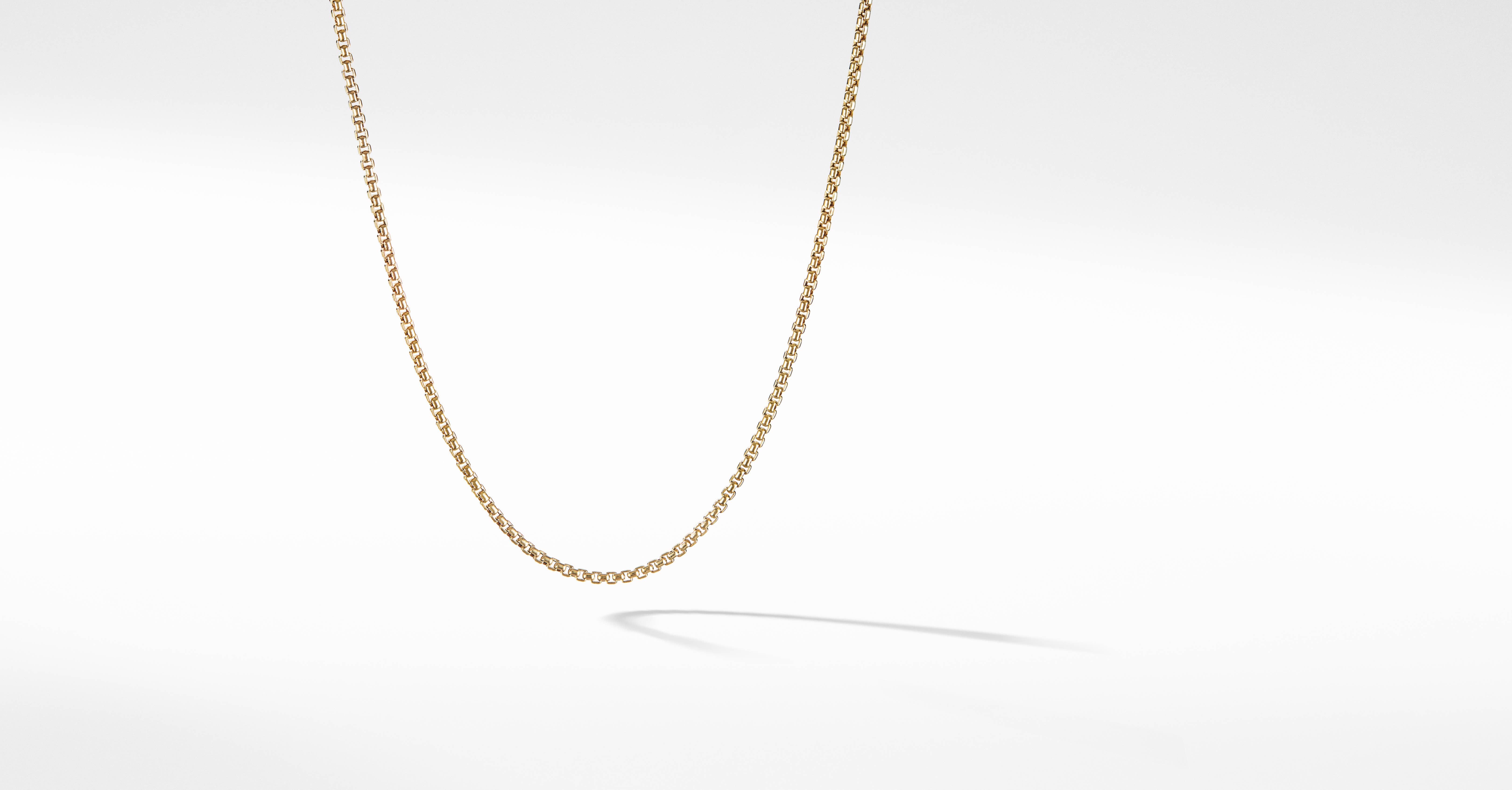 Box Chain Slider Necklace in 18K Yellow 