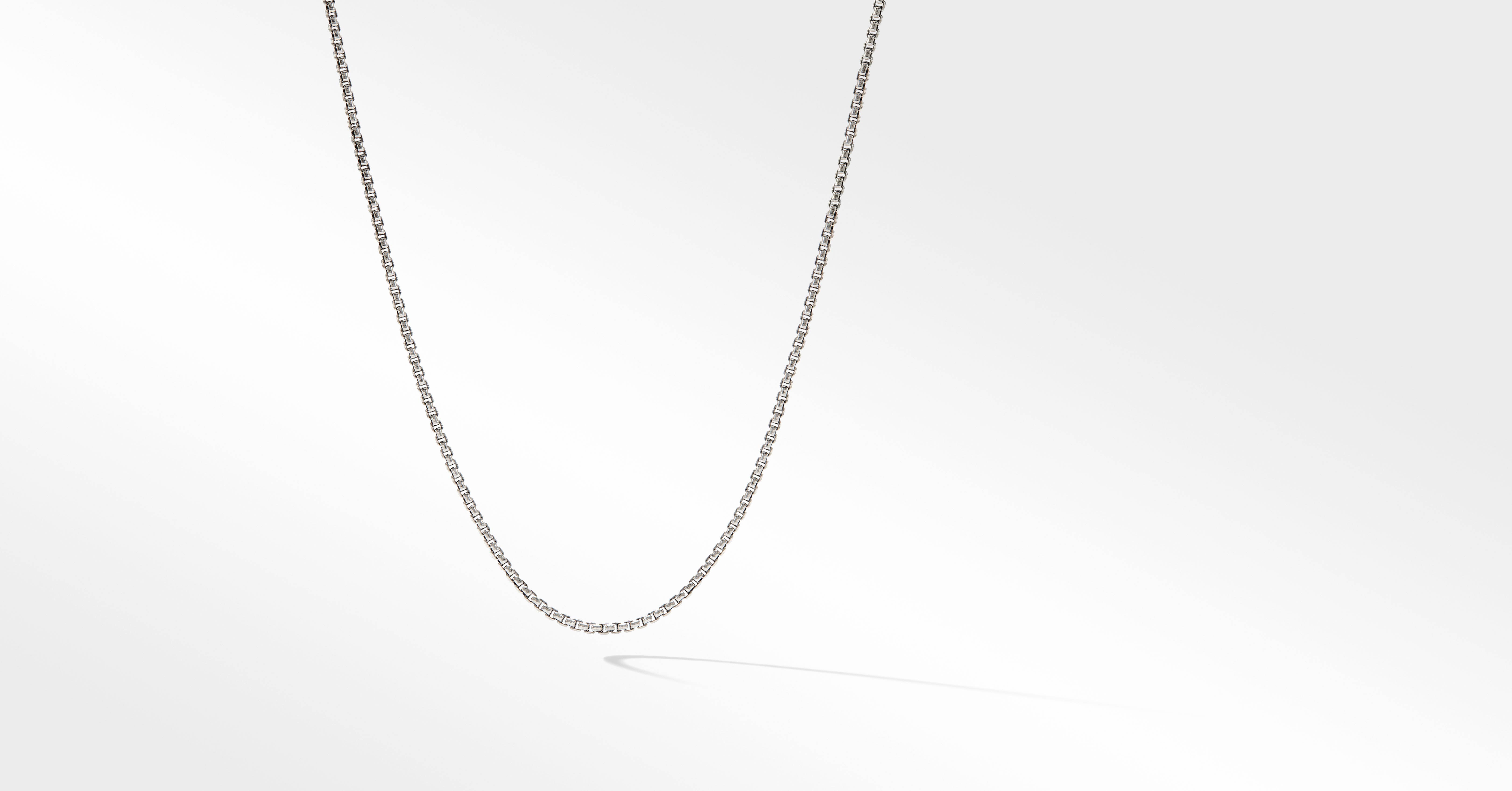 Baby Box Chain Necklace with An Accent 